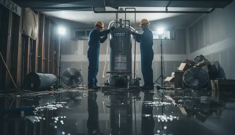 Expert Plumbing Pro - emergency-water-heater-replacement-for-a-flooded-basement-on-carpenter-street