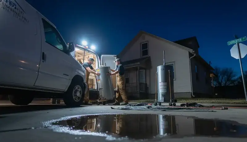 Expert Plumbing Pro - late-night-water-heater-failure-and-replacement-on-carpenter-street